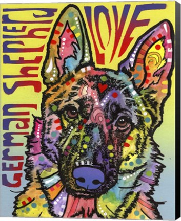 Framed German Shepherd Love Print