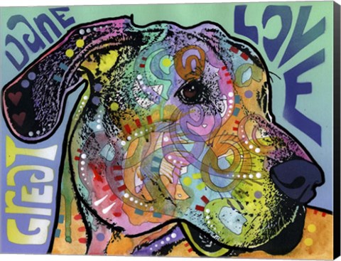 Framed Great Dane Love Print