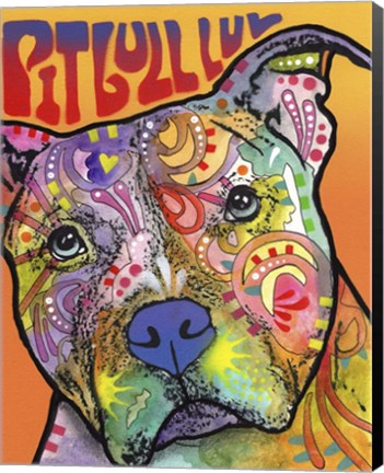 Framed Pit Bull Luv Print