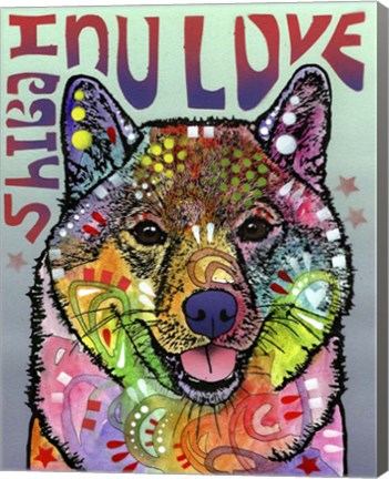 Framed Shiba Inu Love Print