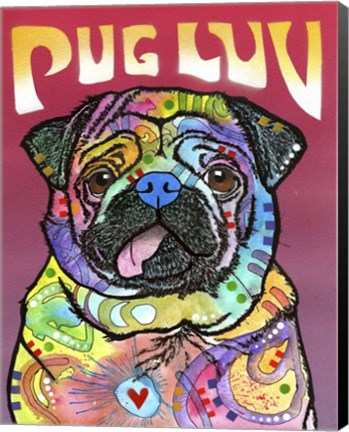 Framed Pug Luv Print