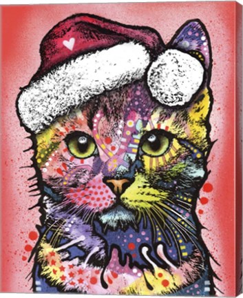 Framed Christmas Cat Print