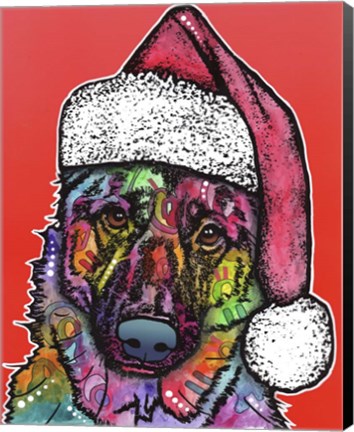 Framed Christmas Dog Print