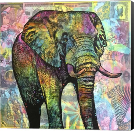 Framed Elephant Torn Print