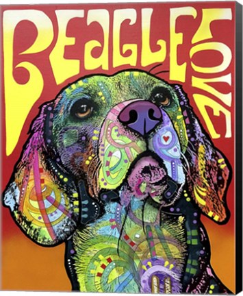 Framed Beagle Love Print