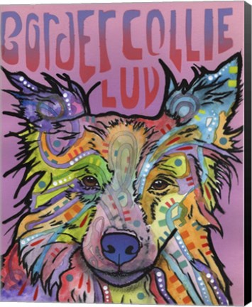 Framed Border Collie Luv 2 Print