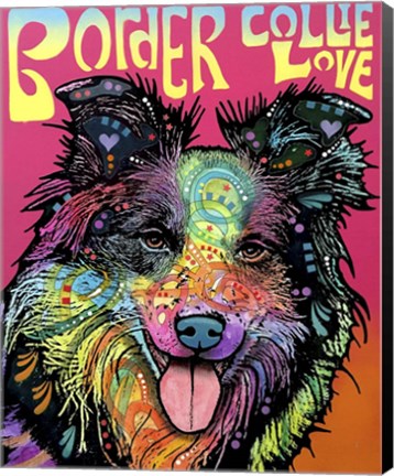 Framed Border Collie Love Print