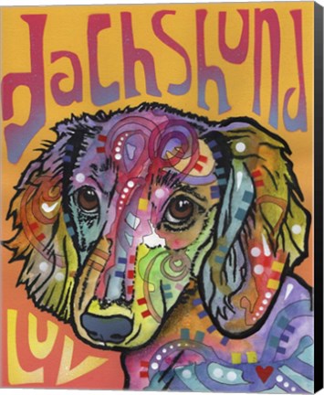 Framed Dachshund Luv Print
