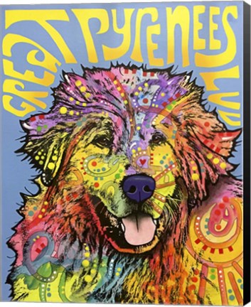 Framed Great Pyrenees Print