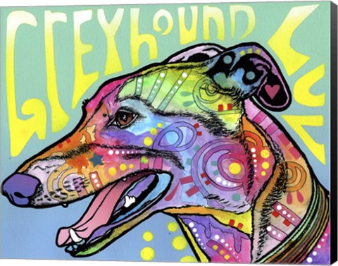 Framed Greyhound Luv Print