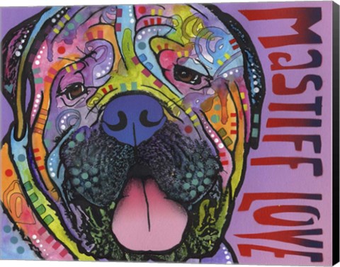 Framed Mastiff Love Print