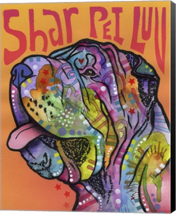 Framed Shar Pei Luv Print