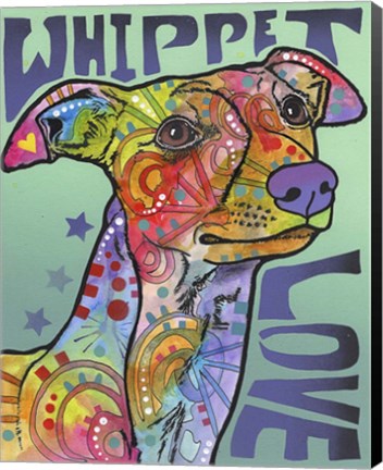 Framed Whippet Love Print