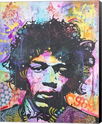 Framed Hendrix 6 Was 9 Print