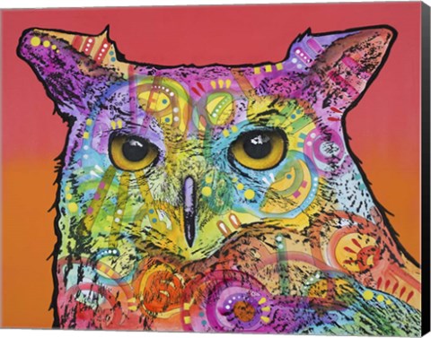 Framed Red Owl Print