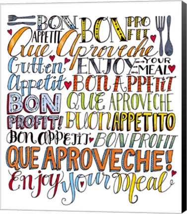 Framed Bon Appetit Print