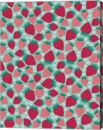 Framed June Strawberries Print