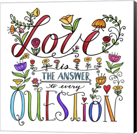 Framed Love is the Answer Color Print