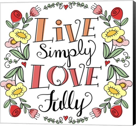 Framed Love Simply Color Print