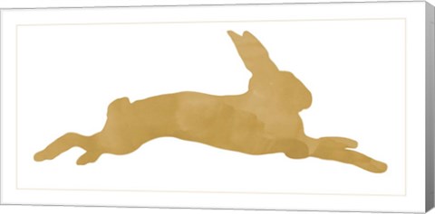 Framed Gold Bunny Print