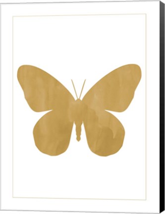 Framed Gold Butterfly Print