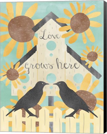 Framed Bird House Print