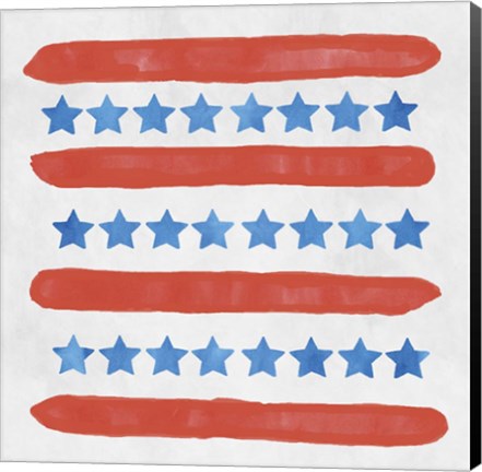 Framed Patriotic Pattern Print