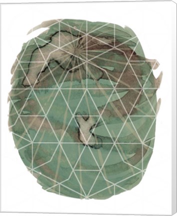 Framed Geometric Earth 1 Print