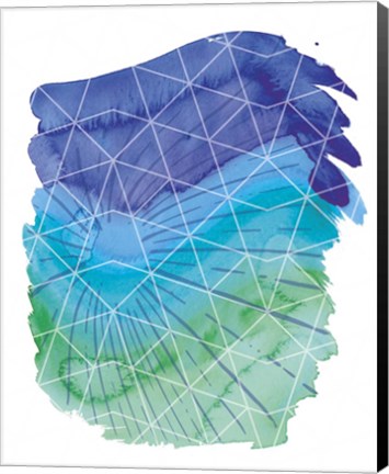 Framed Geometric Water 1 Print