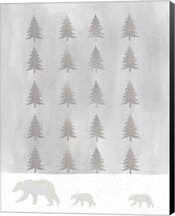 Framed Bear Trees Print