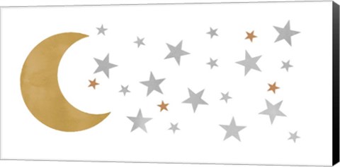 Framed Moon &amp; Stars Print
