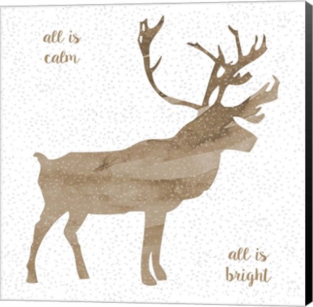 Framed Natural Reindeer F Print