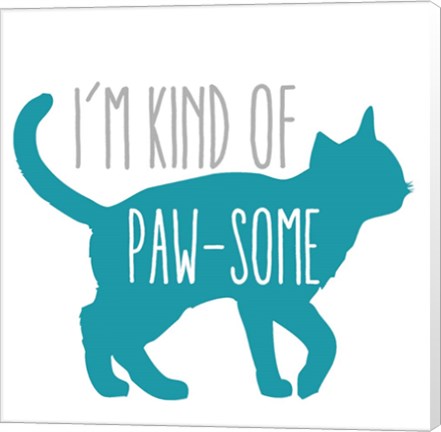 Framed Pawsome Cat Print