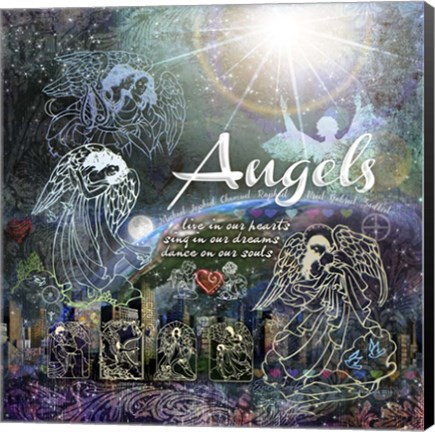 Framed Angels Print