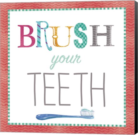 Framed Brush Your Teeth Print