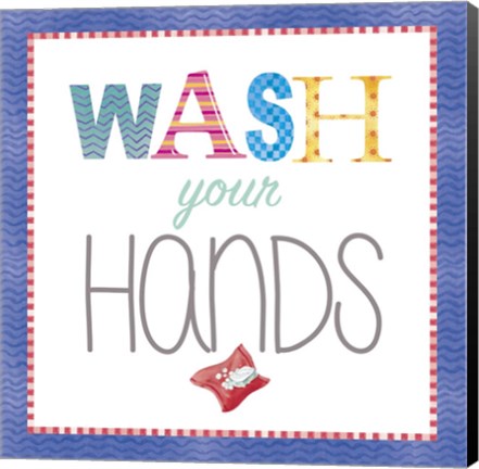 Framed Wash Your Hands Print