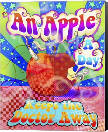 Framed Apple a Day Print