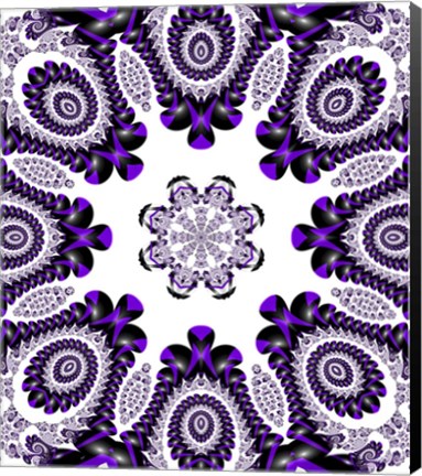 Framed Mod Pod 2 Purple Print