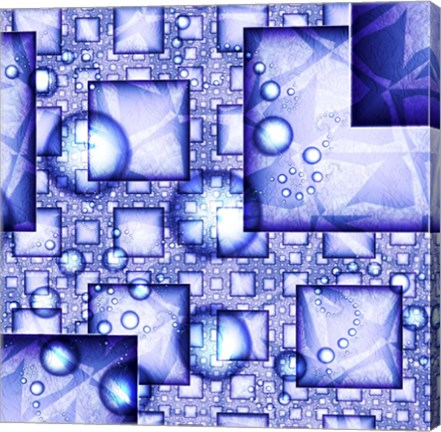 Framed Cubes And Spheres Print
