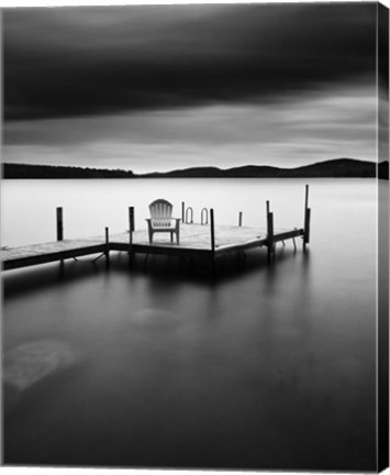 Framed Thunderstorm Approaching Thompson Lake Print