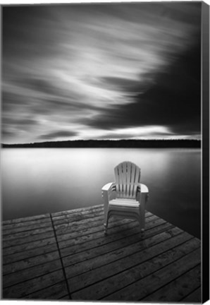 Framed Vacationland (Three Stacked Chairs) Print