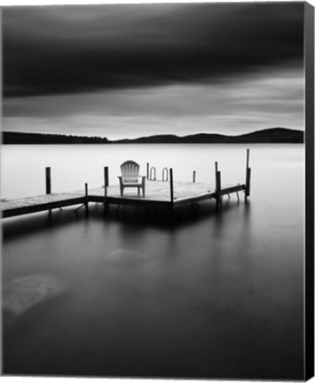 Framed Thunderstorm Approaching Thompson Lake Print