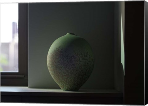 Framed Green Oviform Print