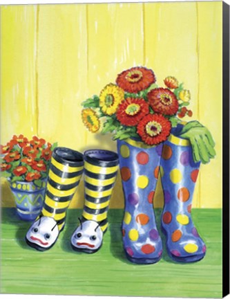 Framed Happy Boots Print