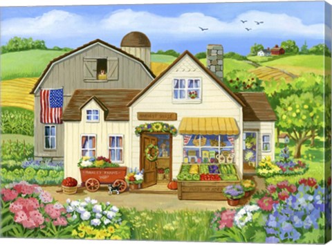 Framed Harvest House 2 Print