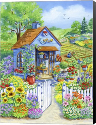 Framed Garden Shed Print