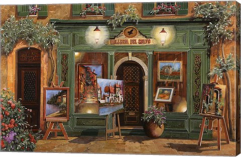 Framed La Galleria Del Corvo Print