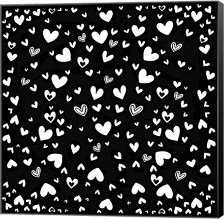 Framed Hearts Print