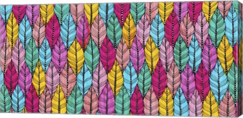 Framed Multi Feathers Print