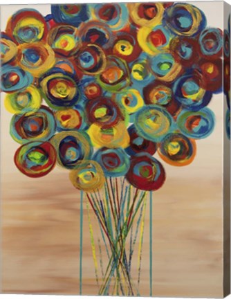 Framed Abstract Flowers 6 Print